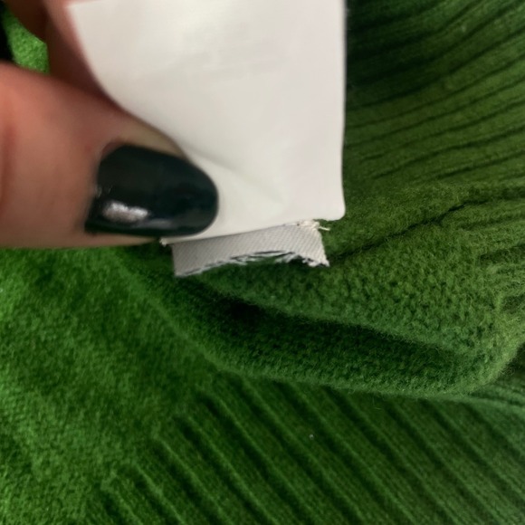 J.Crew Womens Green 100% Lambswool Crewneck Raglan Sweater 70762 Size L - Picture 10 of 10